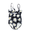 SOLID AND STRIPED DAISY SWIMSUIT 6 YEARS